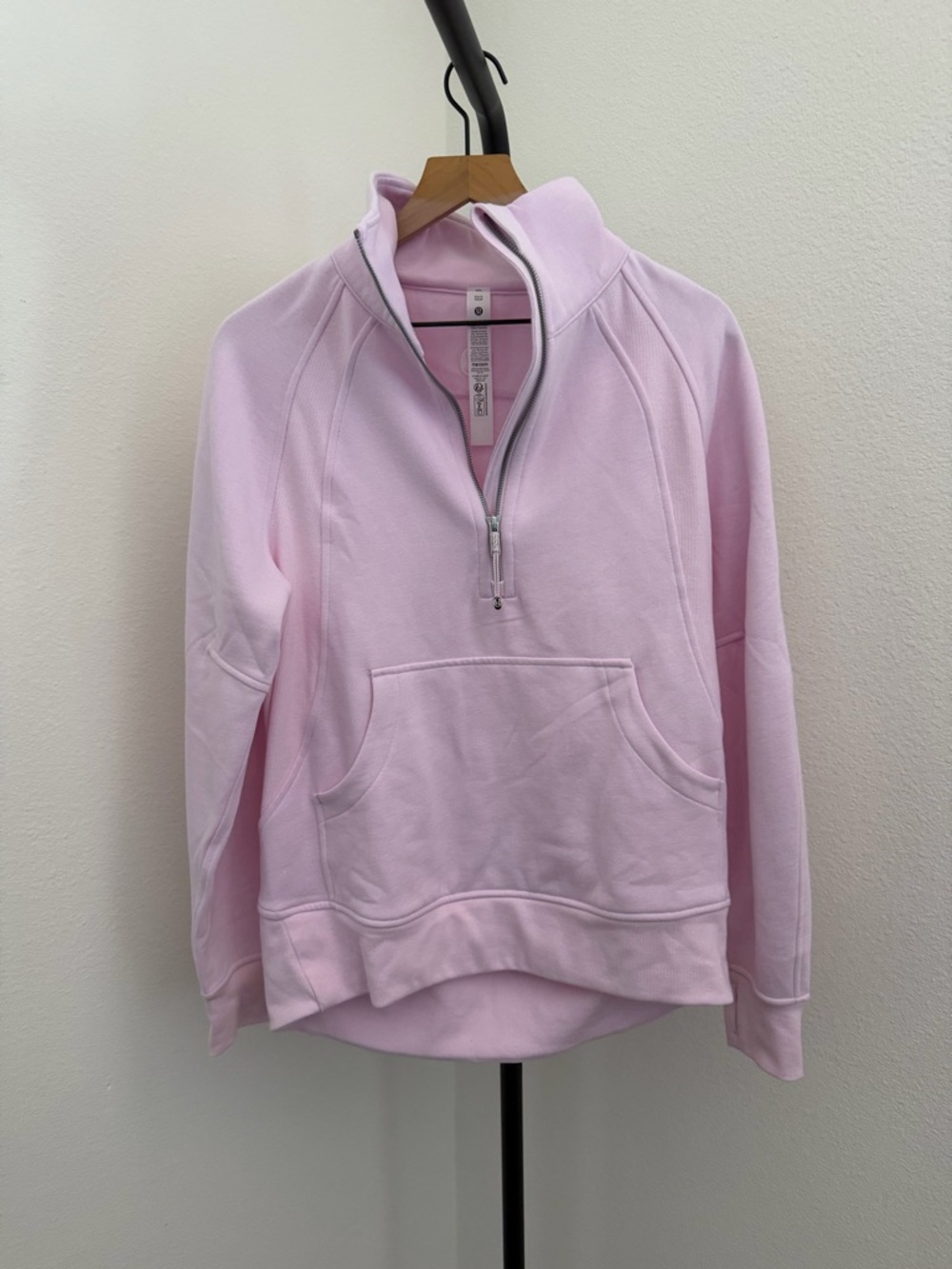 lululemon athletica scuba oversized funnel neck Half-Zip Hoodie porcelain pink - Picture 3 of 6